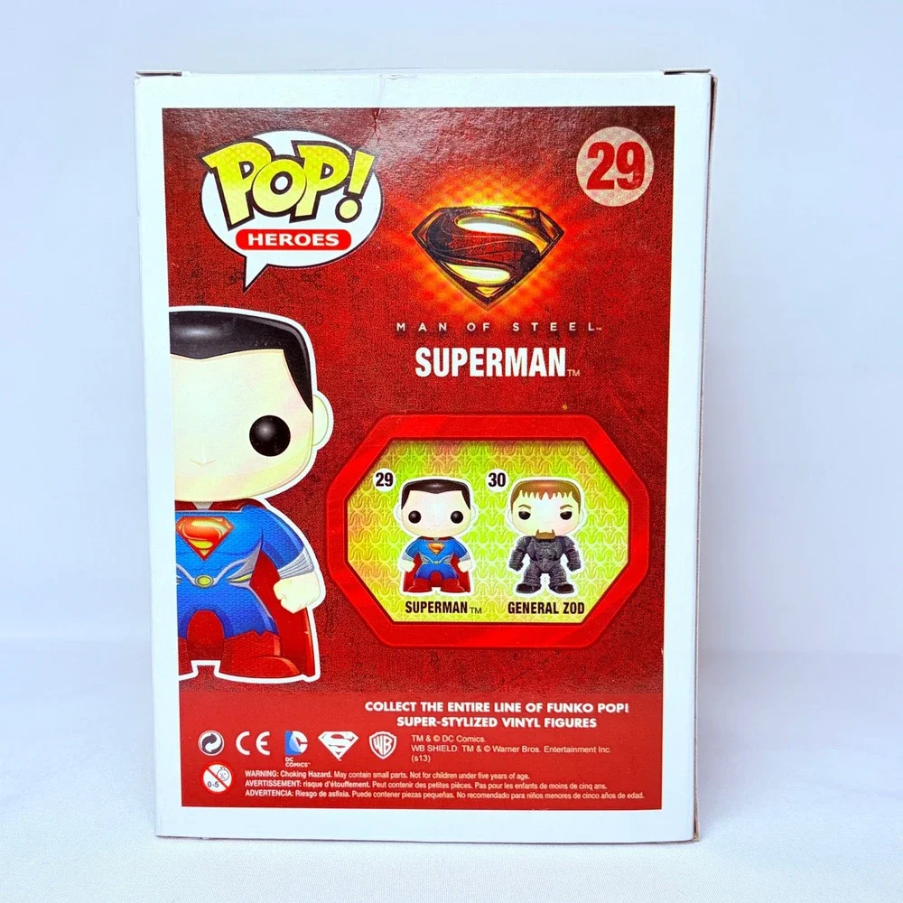 Funko Pop Heroes Superman 29 Man of Steel Vinyl Figure DC Universe Blue Red Suit